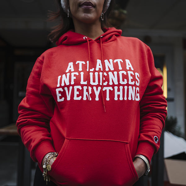 Bem Joiner says "Atlanta Influences Everything" Hoodie (Red/White)